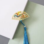 Marque - page en mtal de style chinois, en forme d'ventail pliant, marque - pages de lecture, pour ...