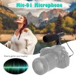 Microphone camra professionnel externe stro mic - 01, 3v dc, pour nikon z6 d7200 d5600, niveau de ...