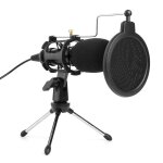 Microphone a condensateur usb en alliage d'aluminium, avec trépied de montage antichoc, filtre pop, pour ... Microphone a condensateur usb en alliage d'aluminium, avec trépied de montage antichoc, filtre pop, pour ...