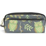 Mignon animal oiseau hibou feuilles fermeture eclair pour etudiant fille garon enfants cool cosmtique ...