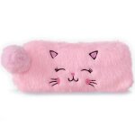Mignon chat etui a crayons en peluche etuis a crayons pour filles trousse scolaire doux fournitures scolaires ...