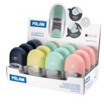 Milan 4714112 taille - crayons taille crayon manuel bleu, turquoise et jaune