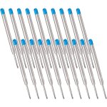 Mines pour stylos a bille, 20 x mines grande capacit mines de rechange pour stylos a bille mtal pour ...