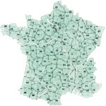 Minerva carte billographe n 12 france d�partements