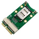 Mini adaptateur pci - e avec fente pour carte sim, adapt� pour carte 3g / 4g, wwan lte, gps (support ...