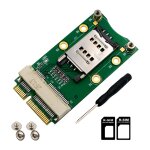 Mini adaptateur pci - e avec fente pour carte sim, pour module 3g / 4g wwan lte, mini carte gps pour ...
