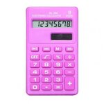 Mini calculatrice solaire portable avec affichage a 8 chiffres, double alimentation, bonbon mignon