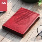 Mini carnet de poche en cuir pu el, style rtro, processus d'estampage, livre d'criture, bloc - notes ...