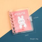Mini carnet portable a feuilles mobiles nacres a7 / 6, joli carnet de journal a anneaux, carnet de notes ...