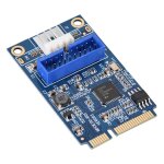 Mini carte d'extension pci - e vers usb3. 0 frontale 19 broches, 2 ports, transfert sur ordinateur de ...