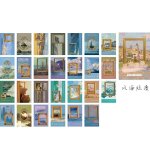 Mini carte de paysage de 27 pi�ces / bo�te, carte de personnage de film de nuage de petits feux d'artifice ...