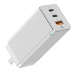 Mini chargeur portable a 3 ports en nitrure de gallium, 65w, sortie qcpd 3. 0, adaptateur de source de ...