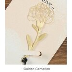 Mini marque - page en m�tal 2 pi�ces, ensemble de cartes de v�ux en papier, acier inoxydable plaqu� ...