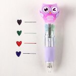 Mini stylo a bille multicolore, 4 couleurs, dessin anim�, dinosaure kawaii, rollerball, fournitures scolaires ...