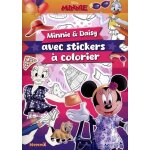 Minnie et daisy avec stickers a colorier
