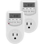 Minuterie de sortie 24 heures pour l'int�rieur, 2 pi�ces, lampe programmable et minuterie de lumi�re ...