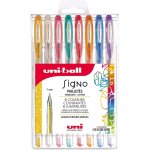Mitsubishi pencil - 8 stylos rollers encre gel signo - couleurs pailletées - pointe 1 mm - ecriture large ... Mitsubishi pencil - 8 stylos rollers encre gel signo - couleurs pailletées - pointe 1 mm - ecriture large ...