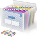 Moiuy - a4 rangement papier administratif trieur 13 compartiments, a4 trieur document avec motif de grille, ...