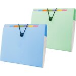 Moiuy - classeur a 4 anneaux a4 (lot de 2) - classeur trieur avec 12 compartiments, classeur de documents, ...