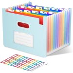 Moiuy - trieur document, 12 pochettes extensible, vertical et ouvert sur le dessus, rangement papier ...