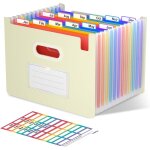 Moiuy - trieur document, 12 pochettes extensible, vertical et ouvert sur le dessus, rangement papier ...