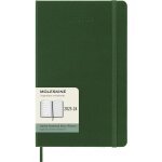 Moleskine agenda semainier 2023 - 2024, 18 mois, grand format, couverture rigide (13 x 21 cm), vert myrte ...