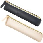 Monst - 2 pices trousse a crayons en cuir jolie trousse a crayons tendance avec fermeture eclair facile ...