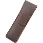 Monst - etui en cuir fait a la main pour stylos crazy horse marron taille s Monst - etui en cuir fait a la main pour stylos crazy horse marron taille s