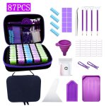 Mosaque strass carre trousse a stylos 30 bouteilles ensemble de sacs a main 60 petites bouteilles pot ...
