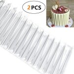 Moule de gaufrage de gteau outil de bordure origami en plastique transparent 2 pices dans une bote ...