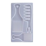 Moule a peigne africain en silicone pour cheveux, en r�sine epoxy, utilis� pour la production artisanale ...