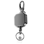 Mousqueton rétractable en métal robuste, porte - clé, badge de ceinture, bobine clip 28. 3 pouces, cordon ... Mousqueton rétractable en métal robuste, porte - clé, badge de ceinture, bobine clip 28. 3 pouces, cordon ...