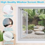 Moustiquaire fen�tre 90x500cm moustiquaire en fibre de verre rouleau moustiquaire maille d'�cran anti ...