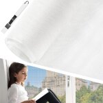 Moustiquaire au mtre - tissu en fibre de verre - 200 x 200 cm - en maille gaze - avec brosse de nettoyage ...