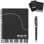 Musique piano melody thme papeterie coffret cadeau, piano musical wirebound journal cahier d'criture ...
