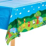 Nappe bleue en plastique a motifs - par paquet, decoration anniversaire enfant (fx104), nappe Nappe bleue en plastique a motifs - par paquet, decoration anniversaire enfant (fx104), nappe