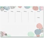 Nbgcm - sigel js201 sous - main papier, agenda semainier, a3, multicolore, 30 feuilles - jolie