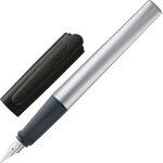 Nexx black - stylo plume avec grip antidrapant et plume acier polie pour gauchers (lh) en taille m - ...