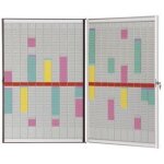 Nobo kit planning, cadre support portefeuille, 20 bandes planning 54 fentes indice 2