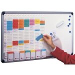 Nobo office t - board 8 colonnes 24 fentes, inclus 700 fiches t2, 100 fiches t1, 6 punaises magntiques, ...