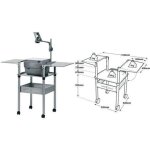 Nobo table pour r�troprojecteur a tablettes rabattables
