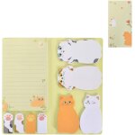 Notes autocollantes animaux 300 feuilles sticky notes book, blocs de notes autocollantes en forme de ...