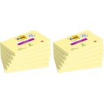 Notes autocollantes super sticky, 76 mmx127 mm, 90 feuilles par bloc, 4 blocs + 2 gratuits, jaune pastel ...