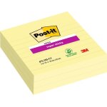Notes autocollantes super sticky, grand format, lign�es, 3 blocs, 101 mmx101 mm, 70 feuilles par bloc, ...
