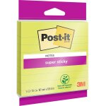 Notes autocollantes super sticky, grand format, vert, lign�es, 1 bloc, 70 feuilles, 101 mmx101 mm - feuillets ...