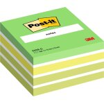 Notes autocollantes, vert - 76 mmx76 mm, 450 feuilles, 1 bloc - feuillets adh�sifs pour prise de notes, ...