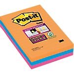 Notes repositionnables post - it super sticky 152 (h) x 101 (l) mm 70 g / m assortiment - 3 unit�s de ...