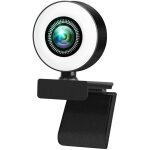 Nouveau - 360 rotatif 4k hd webcam avec microphone, contact led d'embellissement lumière d'anneau, autofocus ... Nouveau - 360 rotatif 4k hd webcam avec microphone, contact led d'embellissement lumière d'anneau, autofocus ...