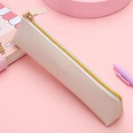 Nouveau sac a crayons en cuir pu a fermeture eclair, etui de couleur vintage simple, pochette de rangement ... Nouveau sac a crayons en cuir pu a fermeture eclair, etui de couleur vintage simple, pochette de rangement ...