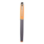 Nouveau stylo - plume classique a bord gris m�tallis�, pointe de 0. 5mm, ecriture moyenne, signature ...